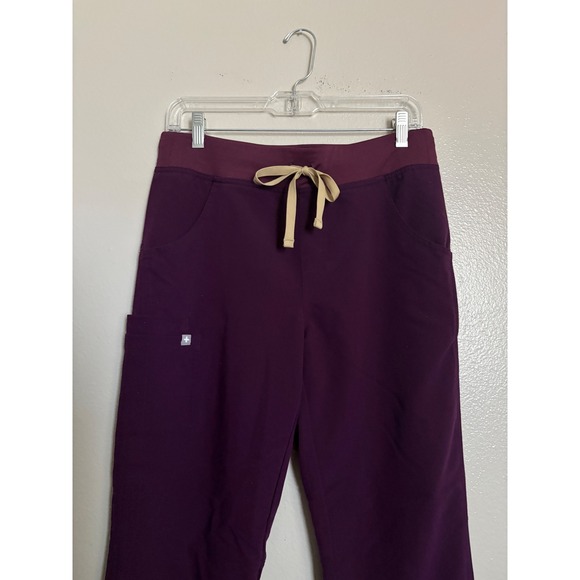 Figs Pants - FIGS Kade Cargo Women's Small Deep Purple Scrub Pants Wide Straight Leg
